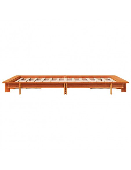 Letto senza Materasso Marrone Cera 150x200 cm in Legno di Pino