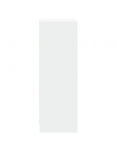 Credenza con LED Bianca 77x34x100 cm in Legno Multistrato