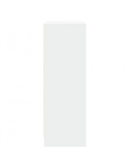 Credenza con LED Bianca 77x34x100 cm in Legno Multistrato