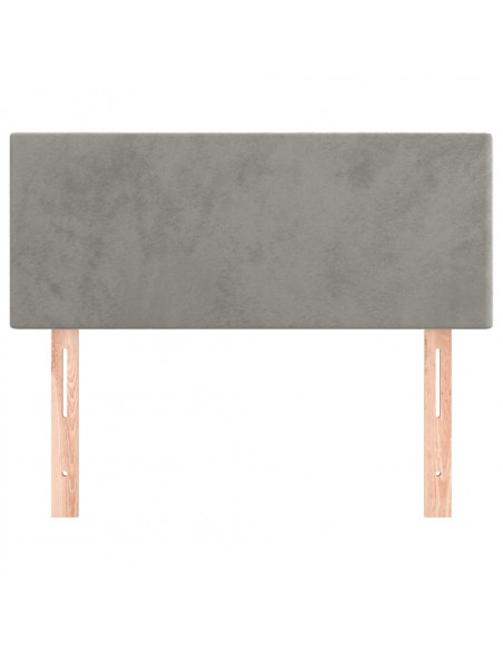 Testiera Grigio Chiaro 100x5x78/88 cm in Velluto