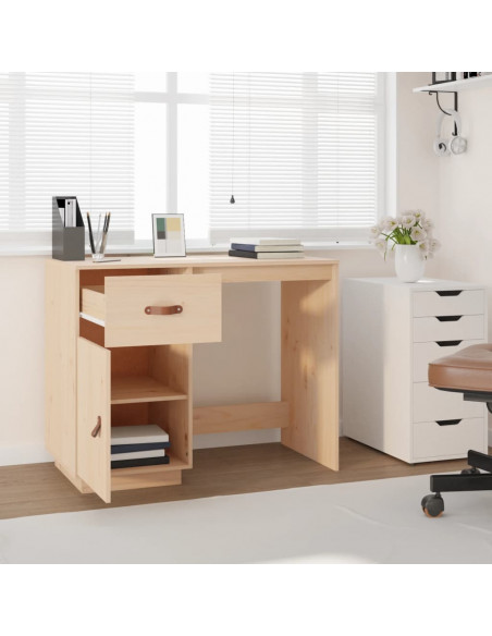Scrivania 95x50x75 cm in Legno Massello di Pino