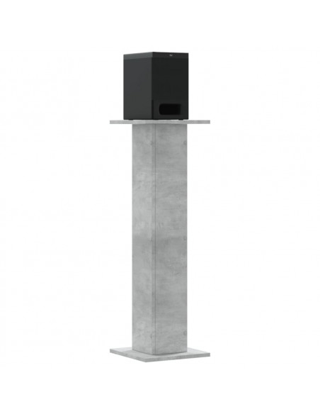 Supporti Altoparlanti 2 pz Grigio 30x30x95 cm Legno Multistrato
