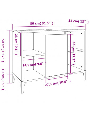Set Mobili da Bagno 3 pz Bianco in Legno Multistrato