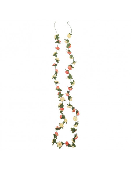 Ghirlande Fiori Artificiali 6 pz Rosato e Champagne 240cm