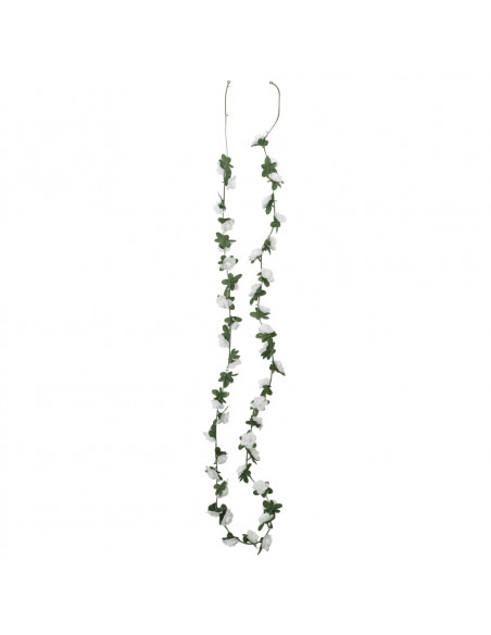 Ghirlande Fiori Artificiali 6 pz Bianco 240cm