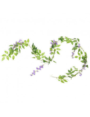 Ghirlande Fiori Artificiali 6 pz Viola 200cm