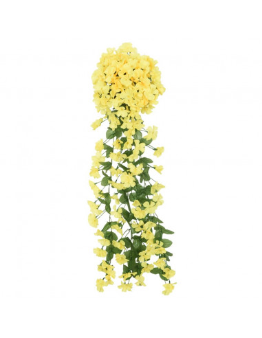 Ghirlande Fiori Artificiali 3 pz Giallo 85cm