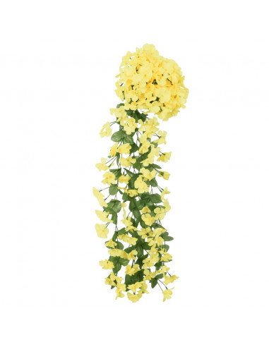 Ghirlande Fiori Artificiali 3 pz Giallo 85cm
