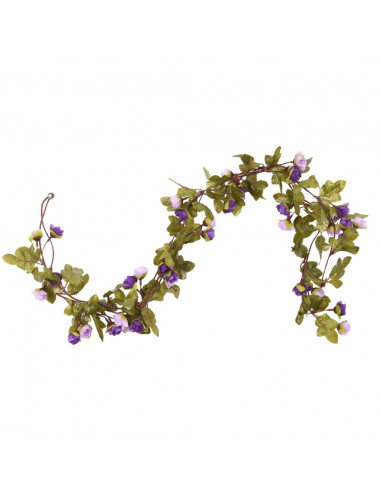 Ghirlande Fiori Artificiali 6 pz Viola Chiaro 215cm