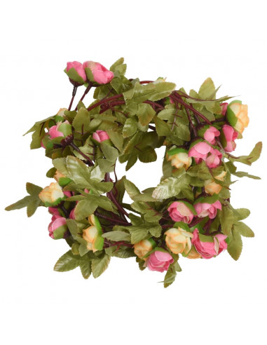 Ghirlande Fiori Artificiali 6 pz Rosa 215cm