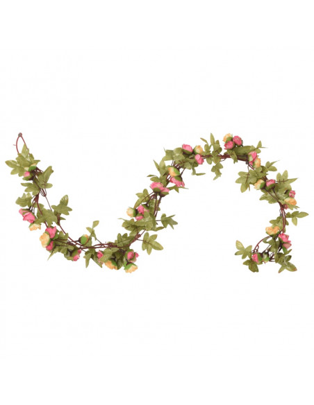 Ghirlande Fiori Artificiali 6 pz Rosa 215cm