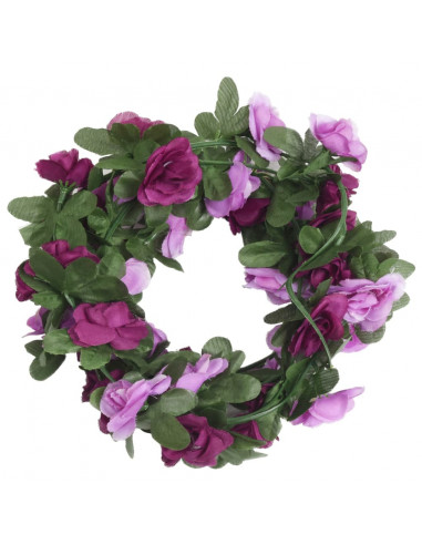 Ghirlande Fiori Artificiali 6 pz Viola Chiaro Primaverile 250cm