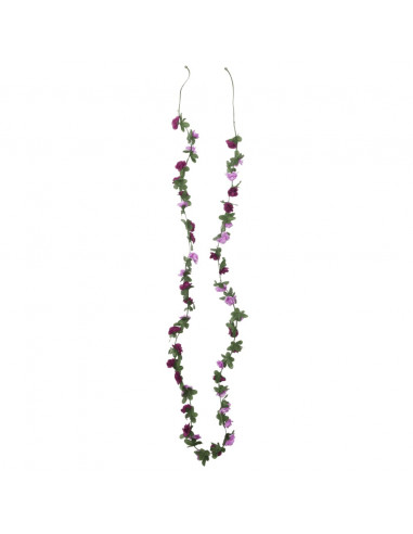 Ghirlande Fiori Artificiali 6 pz Viola Chiaro Primaverile 250cm