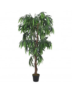 Albero Mango Artificiale 450 Foglie 120 cm Verde 2