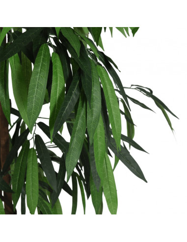 Albero Mango Artificiale 450 Foglie 120 cm Verde