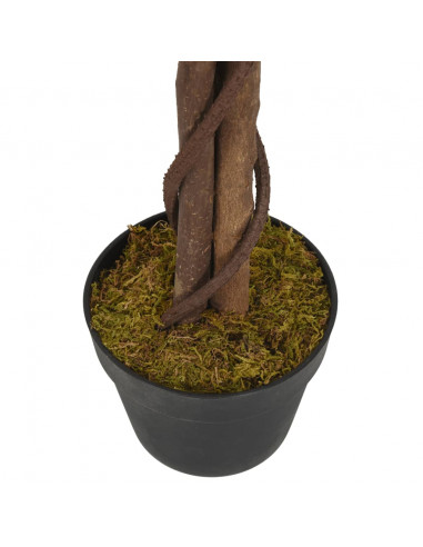 Albero di Ficus Artificiale 630 Foglie 120 cm Verde