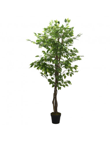 Albero di Ficus Artificiale 756 Foglie 150 cm Verde