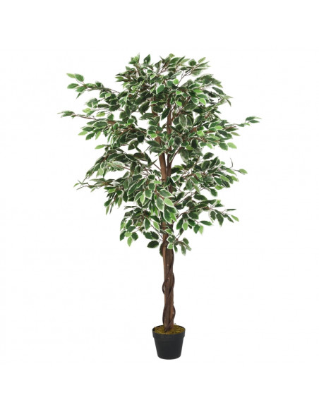 Albero di Ficus Artificiale 1260 Foglie 200 cm Verde