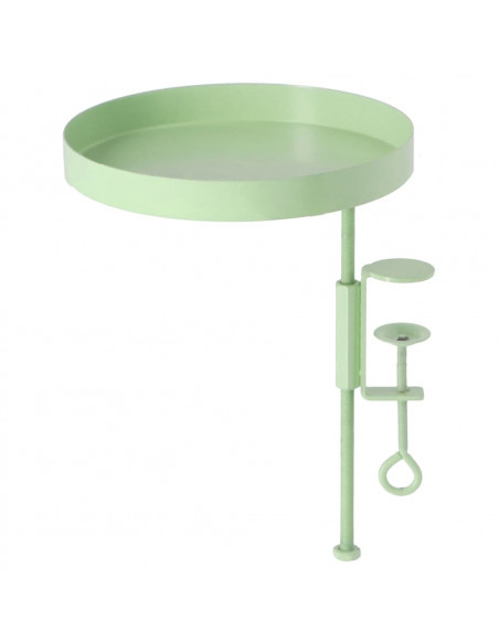 Esschert Design Vassoio per Piante con Morsetto Rotondo Verde M