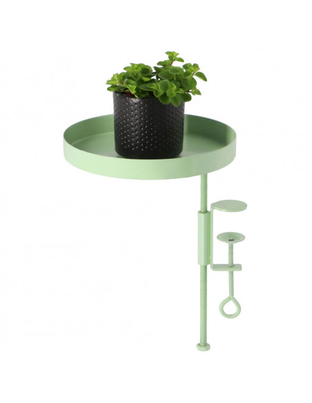 Esschert Design Vassoio per Piante con Morsetto Rotondo Verde M