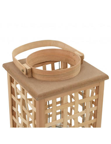 Supporto per Lanterna a Sospensione in Bambù Naturale