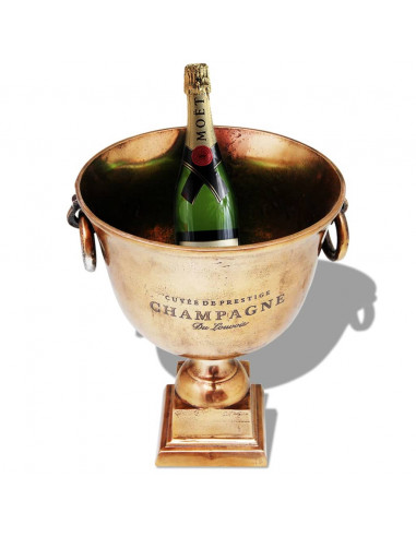 Trofeo Coppa Champagne Cooler Rame Marrone