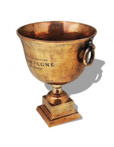 Trofeo Coppa Champagne Cooler Rame Marrone