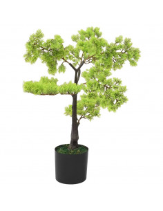 Bonsai di Cipresso Artificiale con Vaso 60 cm Verde 2