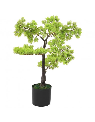 Bonsai di Cipresso Artificiale con Vaso 60 cm Verde