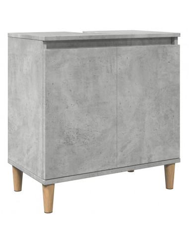 Mobile Lavabo Grigio Cemento 58x33x60 cm in Legno Multistrato