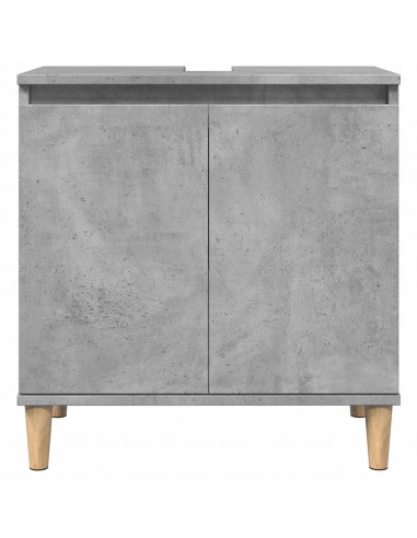Mobile Lavabo Grigio Cemento 58x33x60 cm in Legno Multistrato