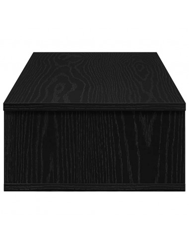 Scaffale a Parete con Cassetti Nero 80x31x17 cm in Truciolato