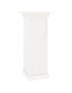 Supporto per Fiori Bianco 40x40x90 cm in Legno Massello di Pino 2