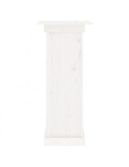 Supporto per Fiori Bianco 40x40x90 cm in Legno Massello di Pino