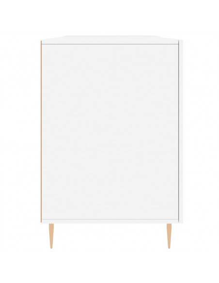 Scrivania Bianca 140x50x75 cm in Legno Multistrato