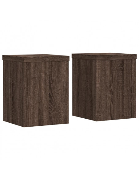 Supporti per Piante 2 pz Marrone 15x15x20 cm Legno Multistrato