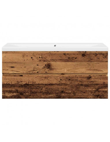 Mobile Bagno con Lavabo Integrato Legno Antico 101x39,5x49 cm