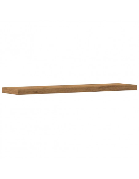 Mensole Parete 4pz Rovere Artigianale 40x10x1,5cm in Truciolato