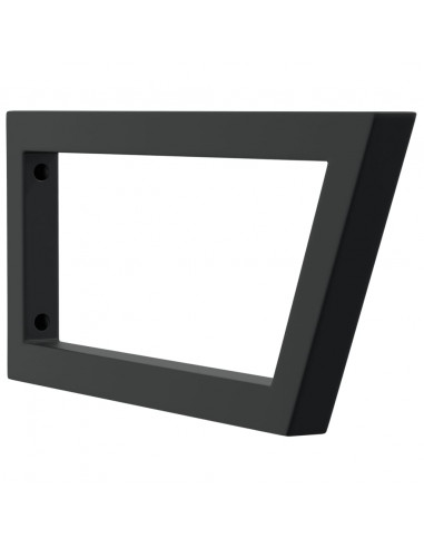 Reggimensole per Lavabo 2 pz Nere Trapezio in Acciaio