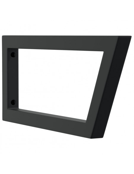 Reggimensole per Lavabo 2 pz Nere Trapezio in Acciaio