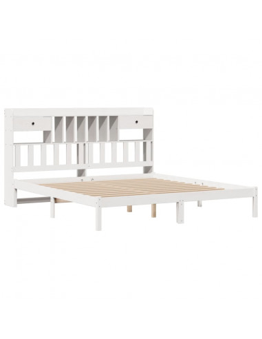 Giroletto con Libreria senza Materasso 180x200 cm in Legno Pino