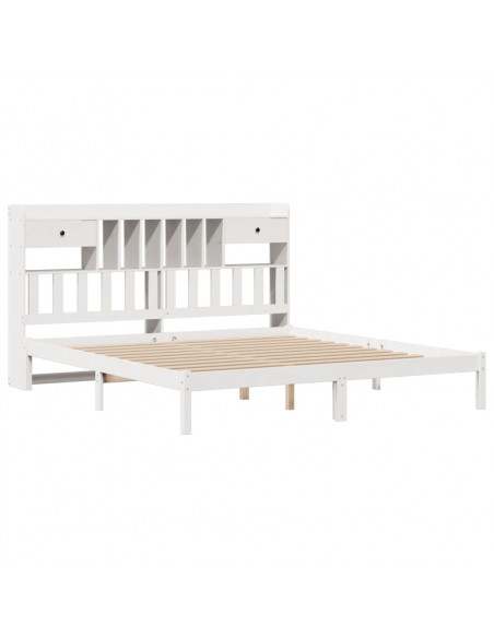 Giroletto con Libreria senza Materasso 180x200 cm in Legno Pino