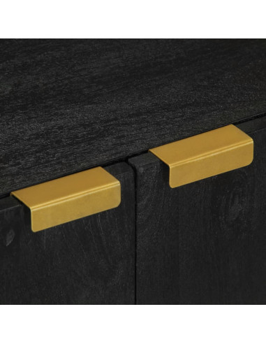 Mobile Lavabo da Bagno Nero 62x33x58 cm in Legno Multistrato