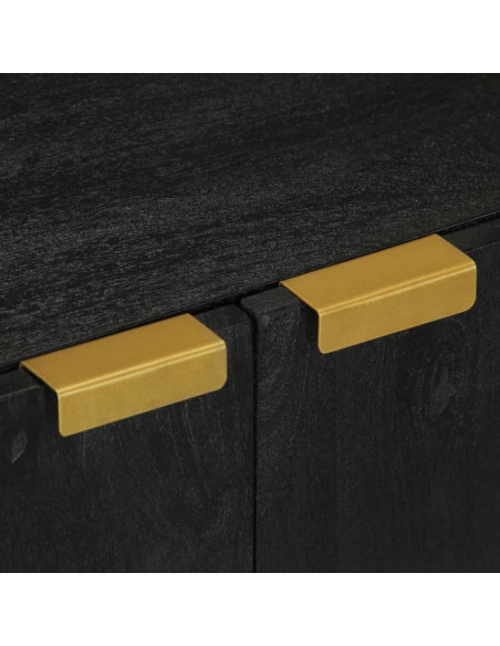 Mobile Lavabo da Bagno Nero 62x33x58 cm in Legno Multistrato