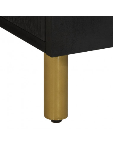 Mobile Lavabo da Bagno Nero 62x33x58 cm in Legno Multistrato