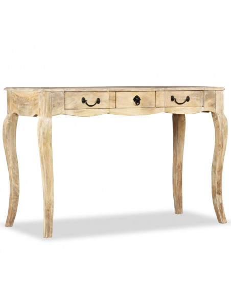 Tavolino Consolle in Legno Massello di Mango 120x50x80 cm