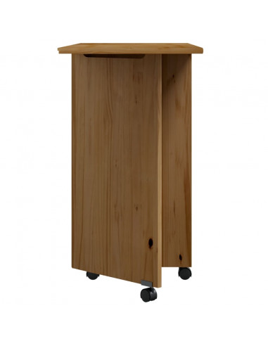 Armadietto Rotante con Scrivania MOSS Miele Legno Massello Pino