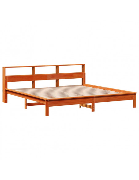 Letto senza Materasso Marrone Cera 180x200 cm in Legno di Pino
