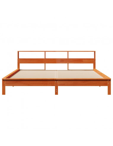 Letto senza Materasso Marrone Cera 180x200 cm in Legno di Pino