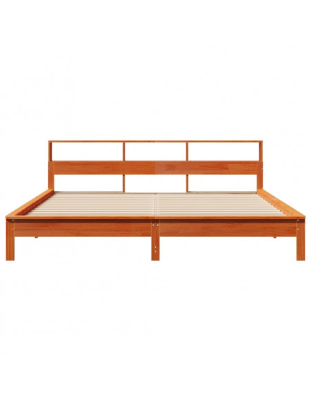 Letto senza Materasso Marrone Cera 180x200 cm in Legno di Pino